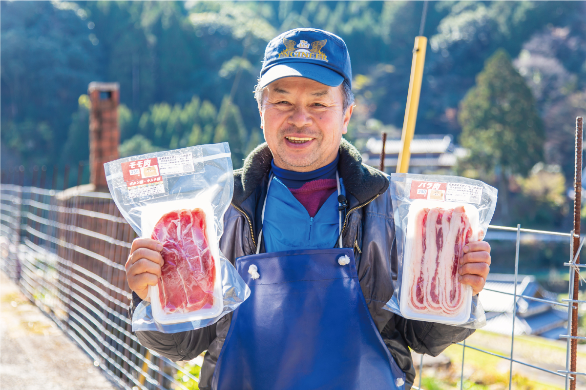 イノシシ肉加工所の照本茂法さん