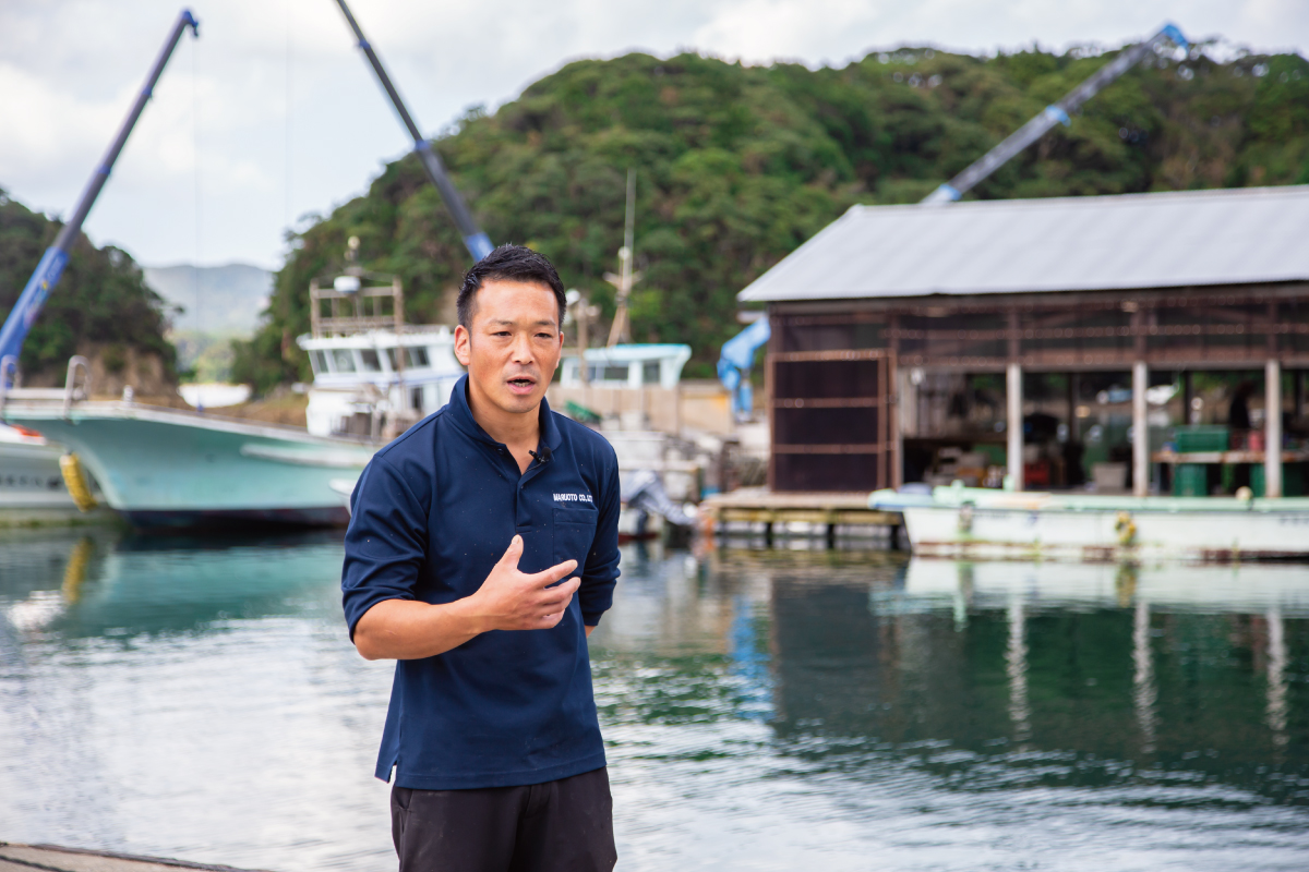 新上五島町で岩牡蠣を生産する山田さん